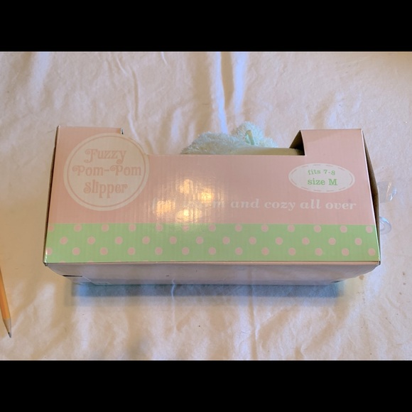 Fuzzy Pom Pom Slippers - Picture 2 of 4